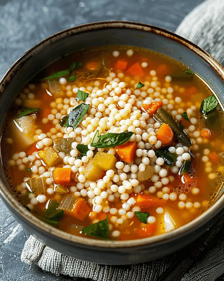 Pearl Couscous Vegetable Soup