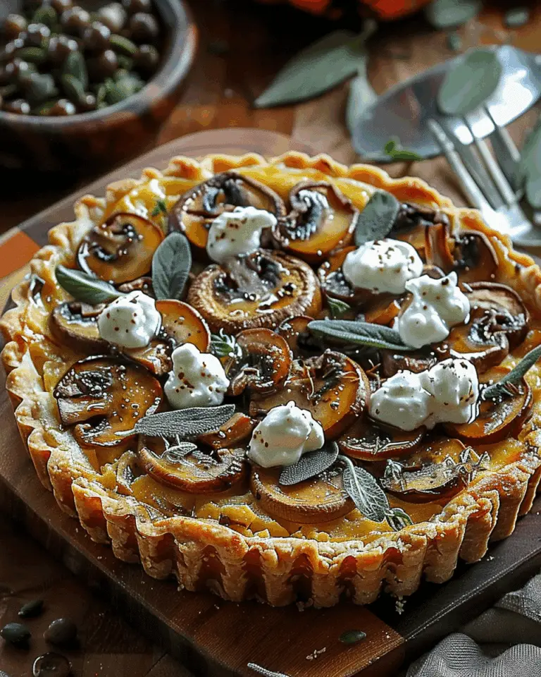 Pumpkin Sage & Mushroom Tart