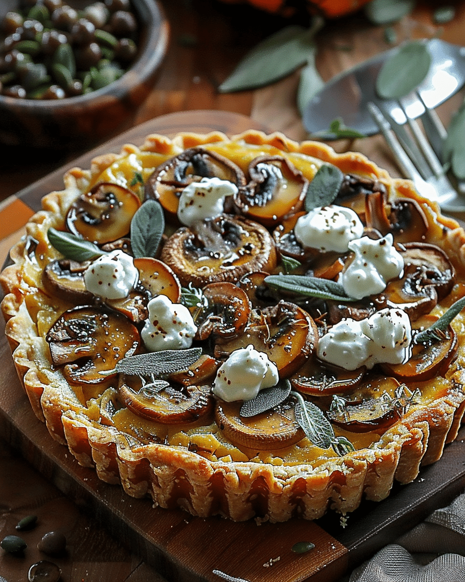 Pumpkin Sage & Mushroom Tart