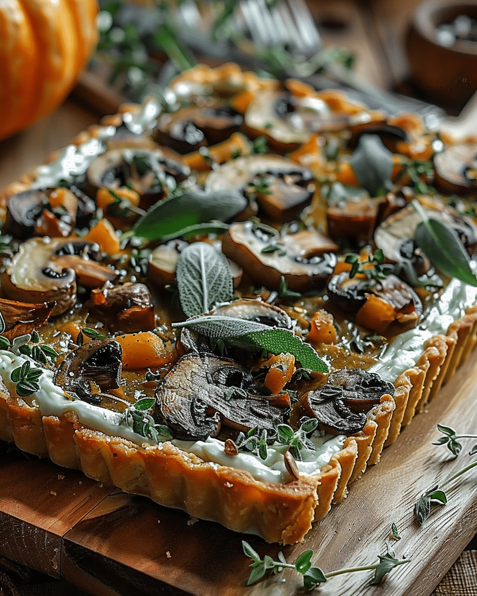 Pumpkin Sage & Mushroom Tart