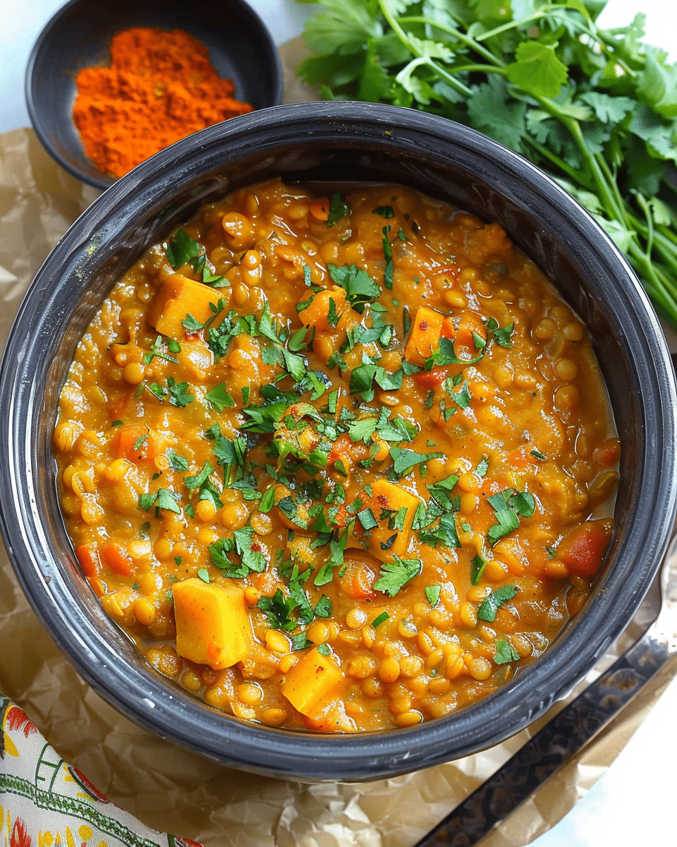 Red Lentil Dahl {Slow Cooker Fakeaways}
