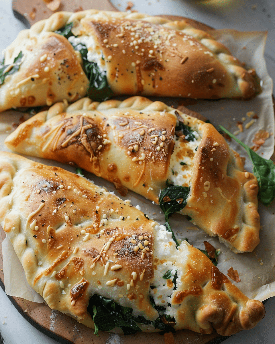 Ricotta and Spinach Calzones Recipe