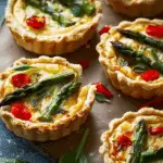Roasted Red Pepper Asparagus Mini Tarts