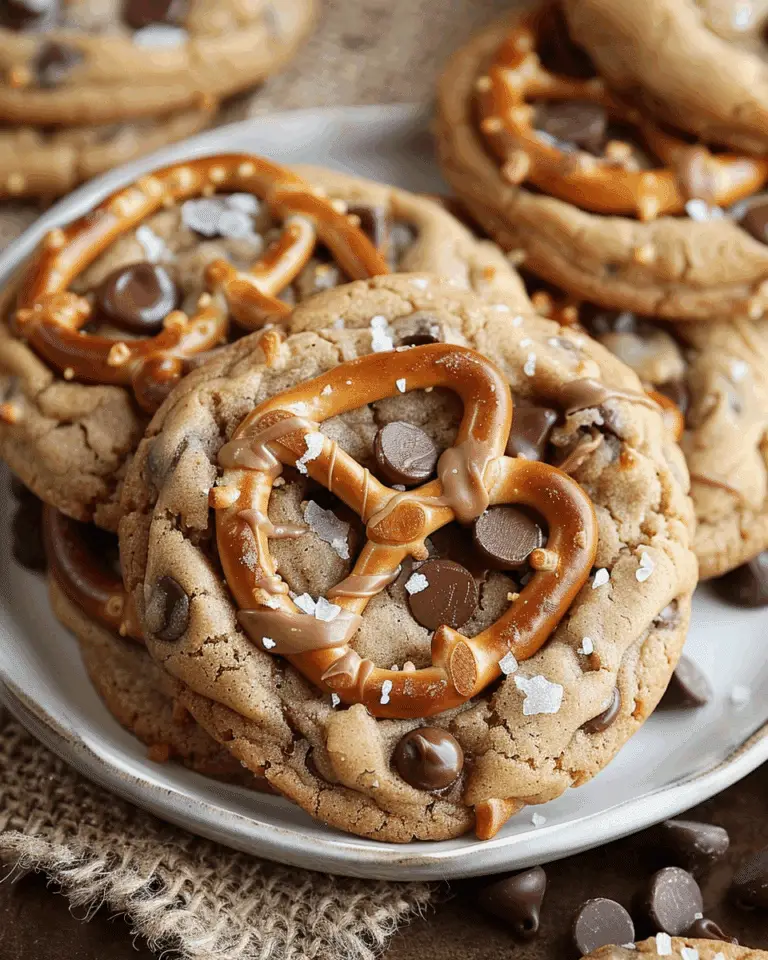 Salted Caramel Pretzel Chocolate Chip Cookies