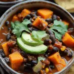 Sweet Potato Black Bean Chili (Slow Cooker)