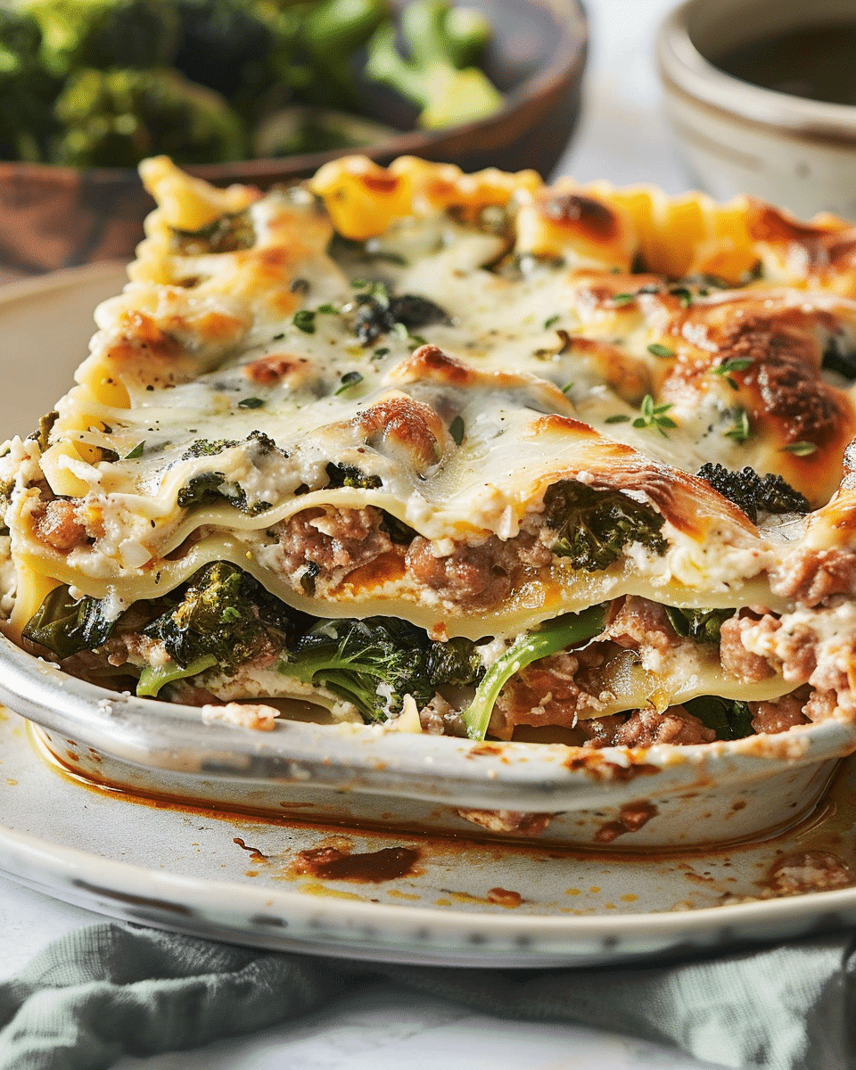 Broccoli Rabe & Italian Sausage Lasagna