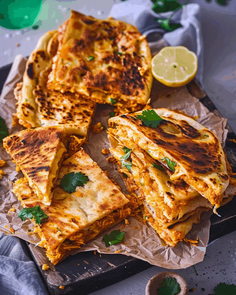 Butter Chicken Naan Toasties