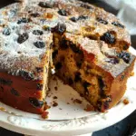 Coconut Fruit Cake with White Chocolate