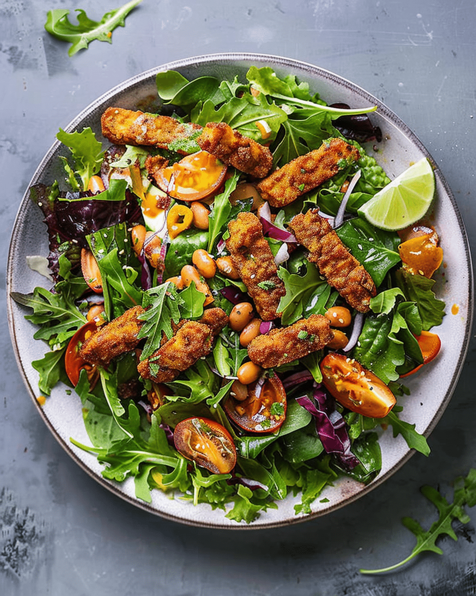 Crispy Tempeh and Bean Salad
