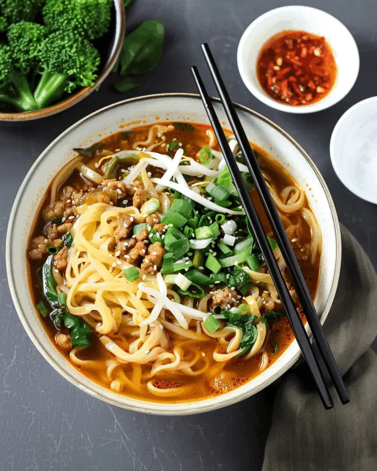 Dan Dan Noodle Soup (Vegetarian)