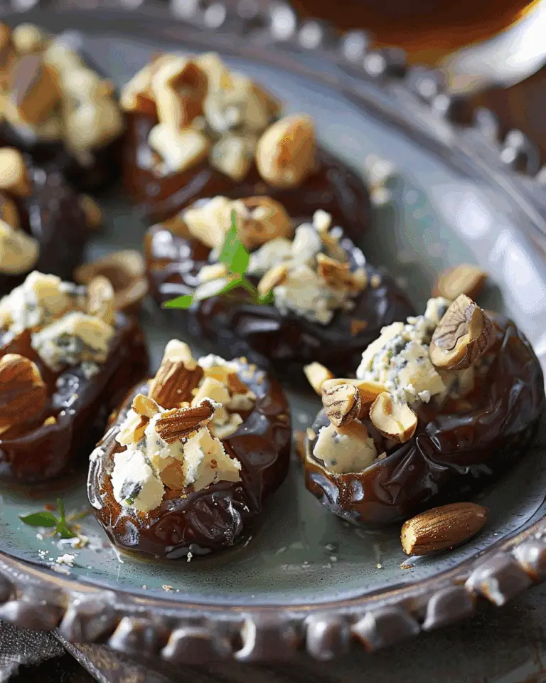 Dates with Blue Cheese and Hazelnuts