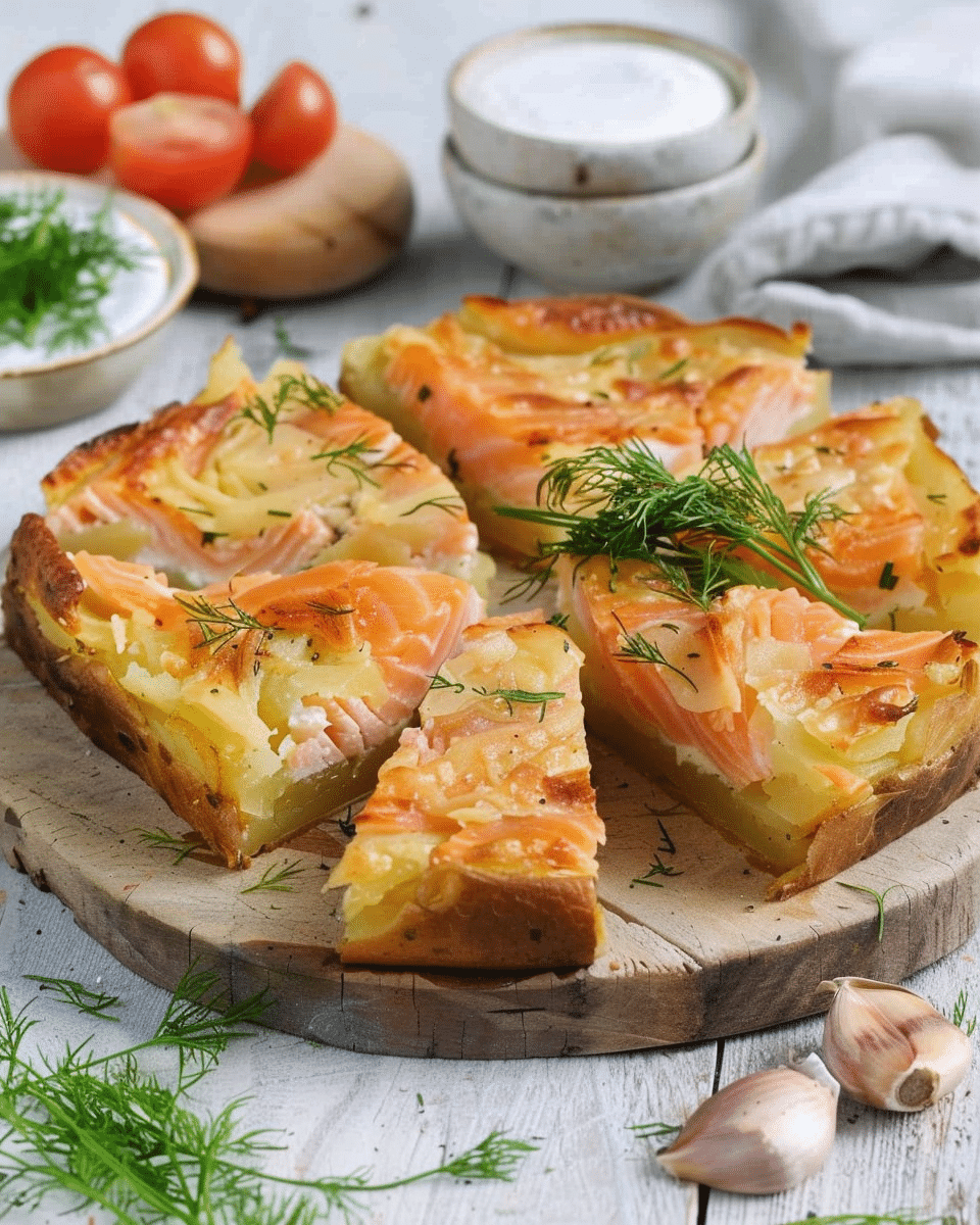 Easy Potato and Salmon Slice