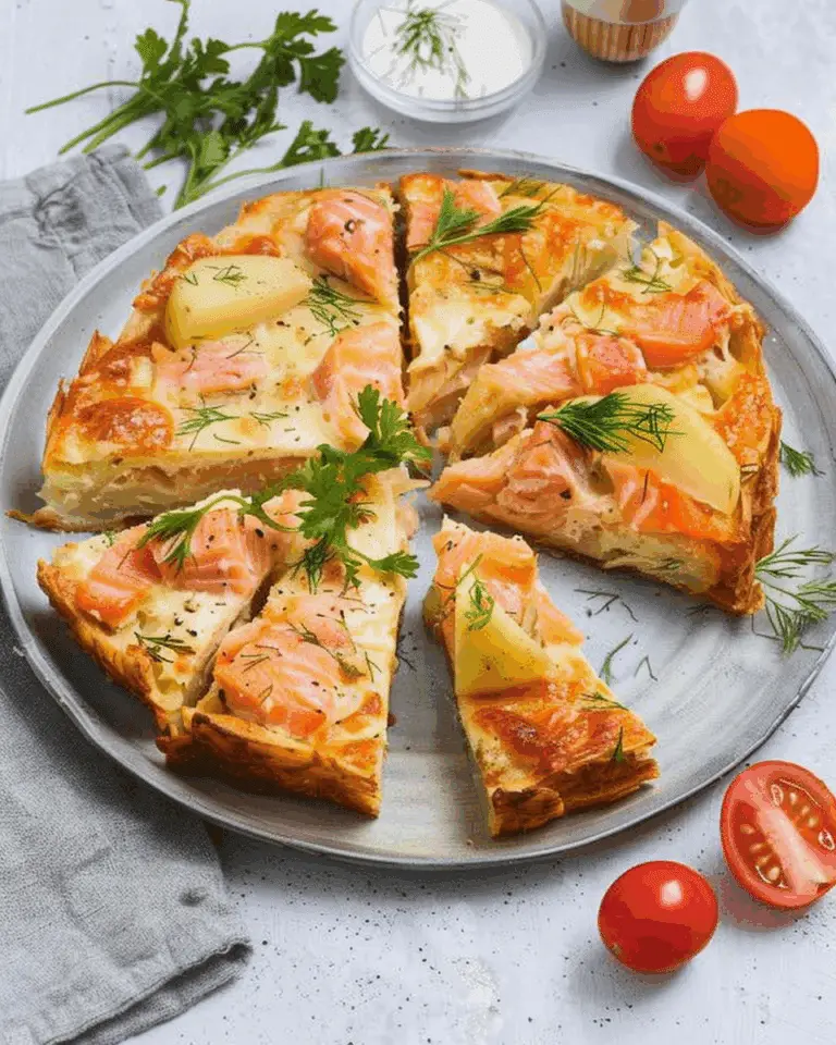 Easy Potato and Salmon Slice