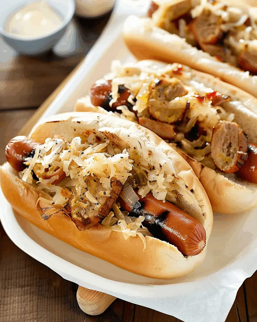 Hot Dogs with Sauerkraut