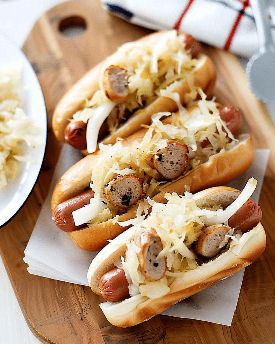 Hot Dogs with Sauerkraut
