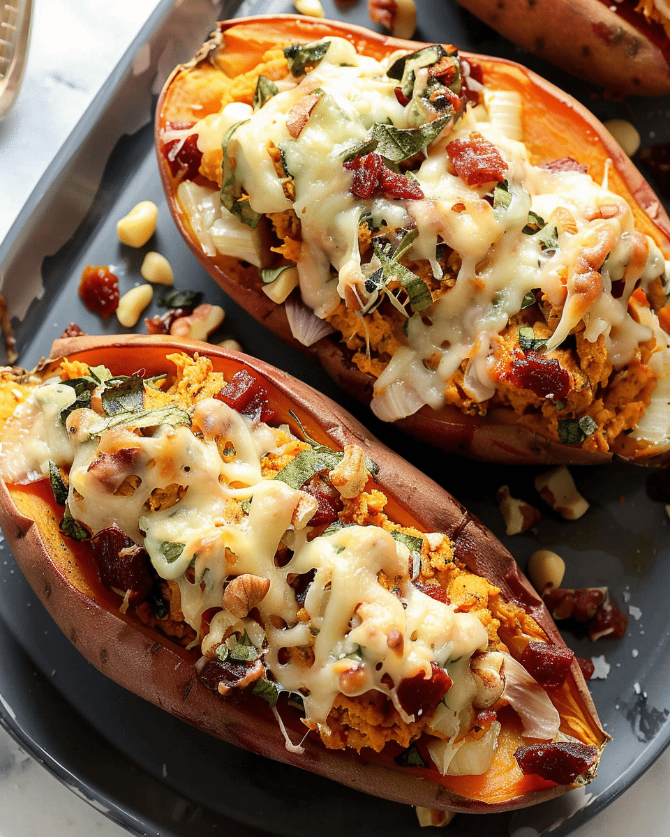 Leftover Stuffed Sweet Potatoes