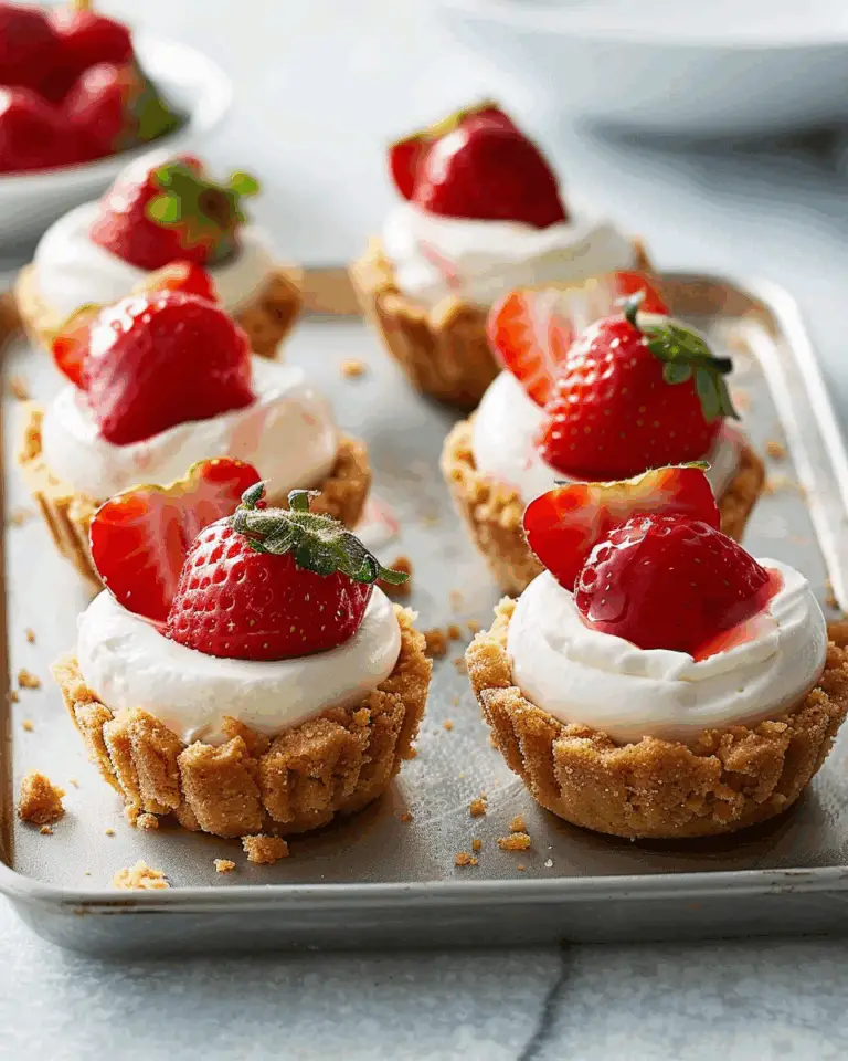 Mini No-Bake Cheesecakes with Strawberries