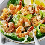 Prawn Caesar Salad with Crouton Crumbs
