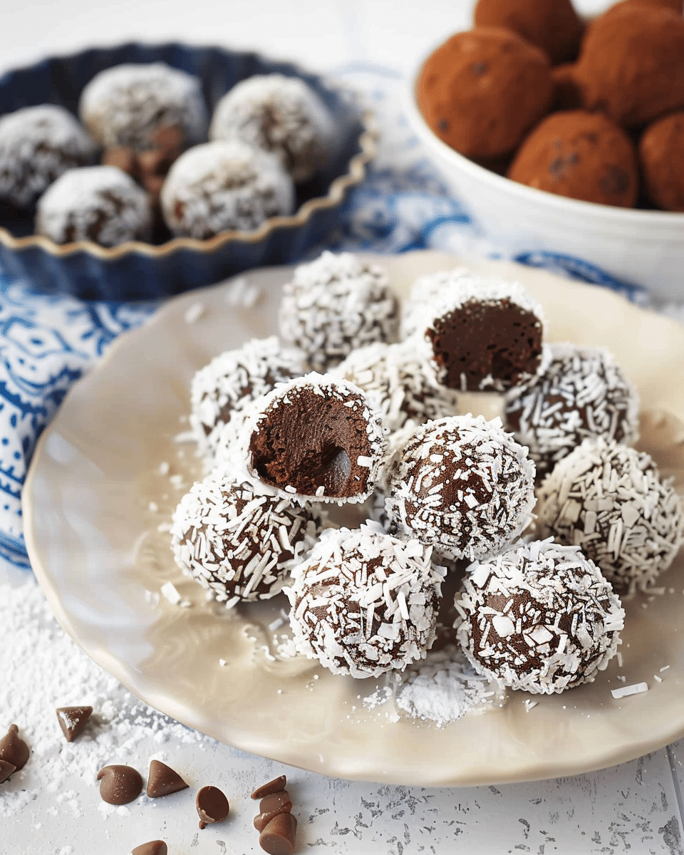 Snowball Chocolate Truffles {Easy Recipe}
