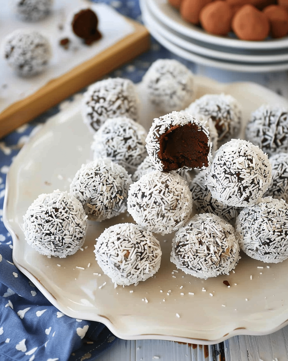 Snowball Chocolate Truffles {Easy Recipe}
