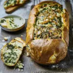 Spinach and Caramelised Onion Cob Loaf