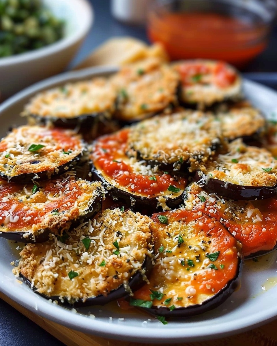 20-Minute Air Fryer Crispy Eggplant Rounds with Parmesan