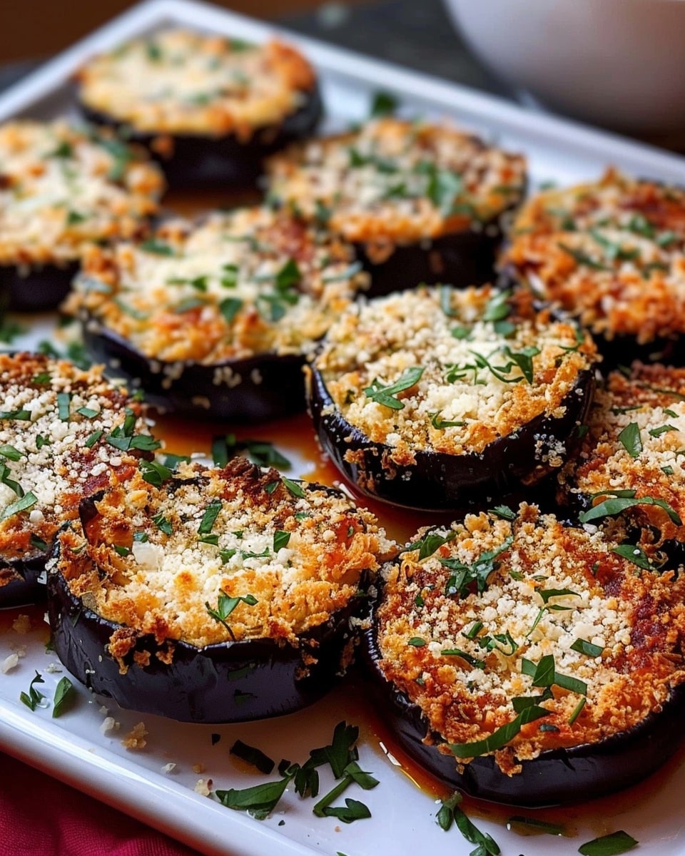 20-Minute Air Fryer Crispy Eggplant Rounds with Parmesan