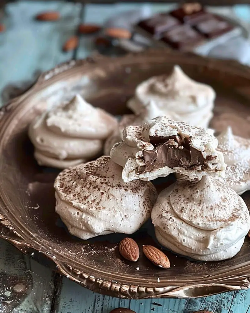 Chocolate Almond Meringue Cookies