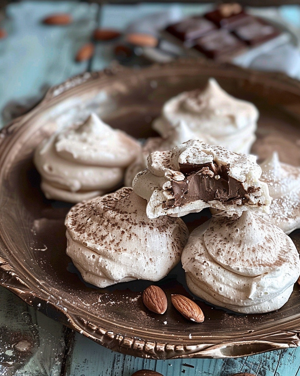 Chocolate Almond Meringue Cookies