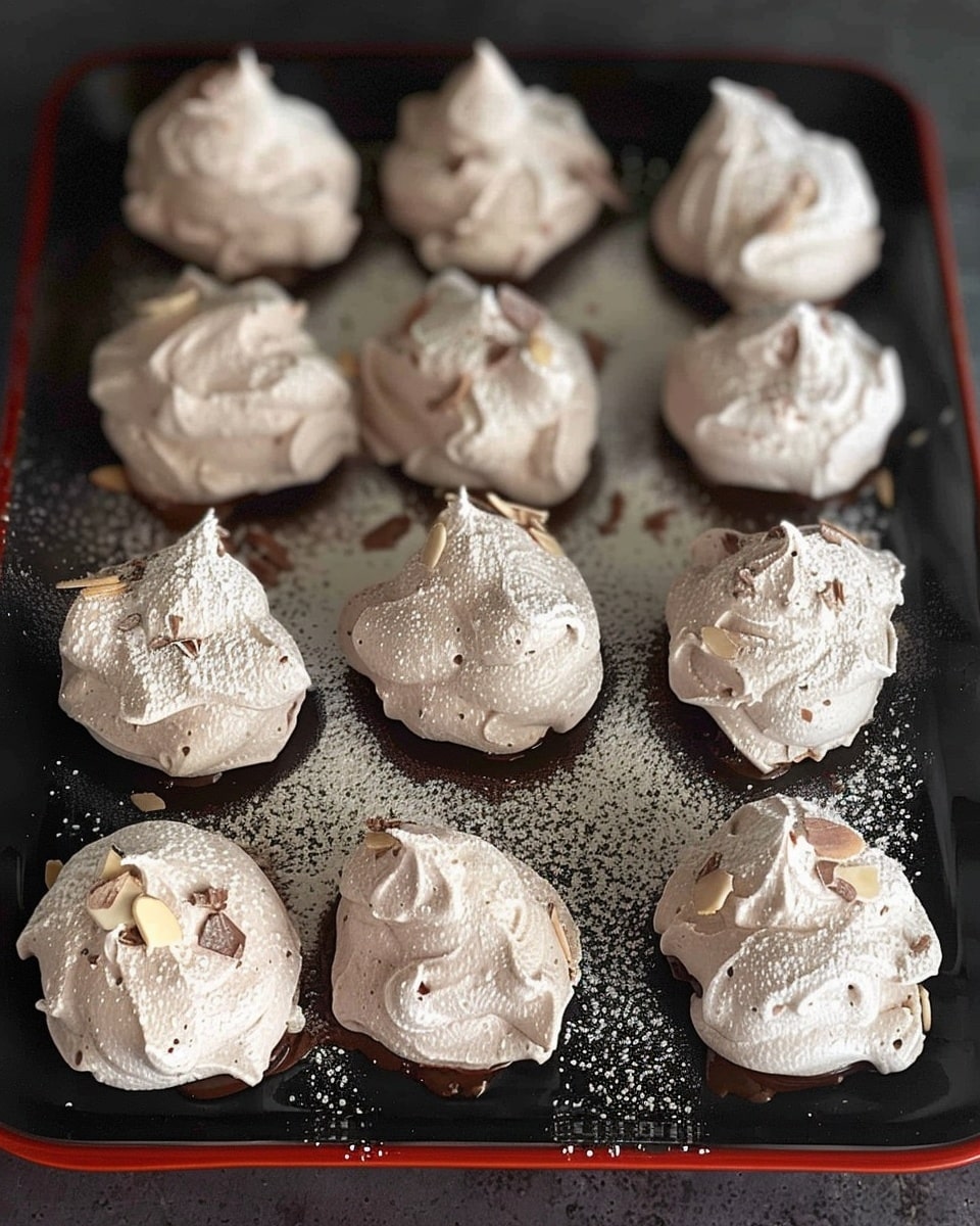 Chocolate Almond Meringue Cookies
