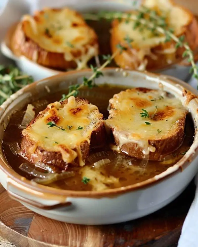 Decadent French Onion Soup with Gruyère Toasts Recipe