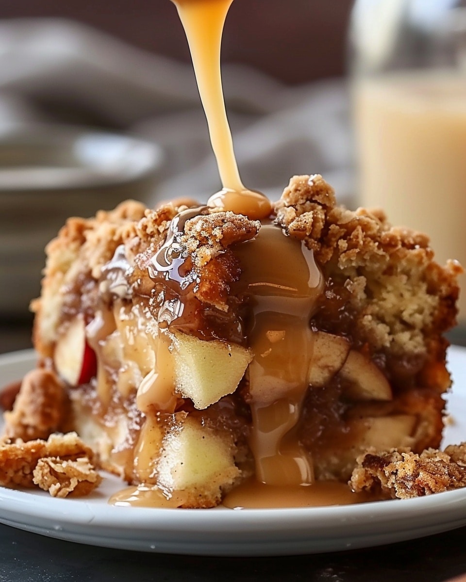 Irresistible Apple Crumb Cake with Decadent Cinnamon Drizzle (Ready in 45 Minutes)