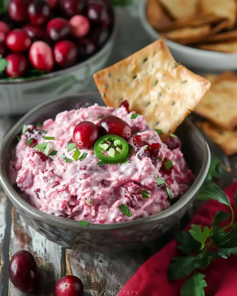 Jalapeno Cranberry Cream Cheese Dip