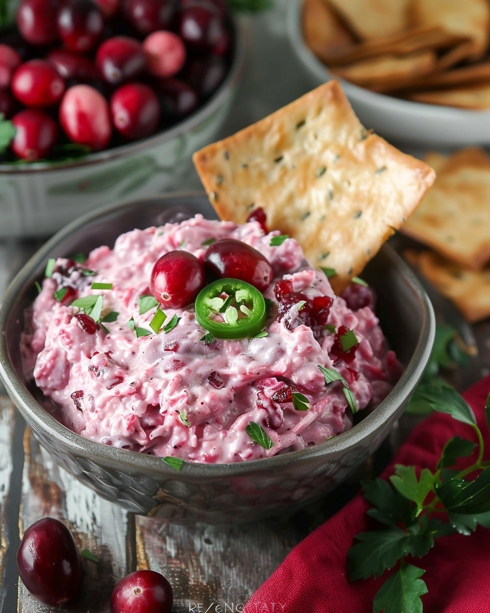 Jalapeno Cranberry Cream Cheese Dip