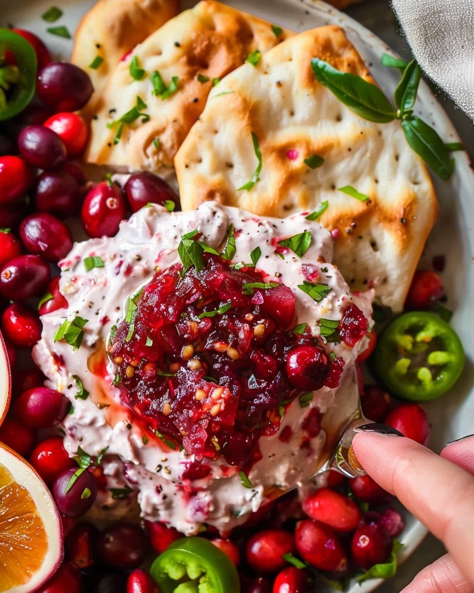Jalapeno Cranberry Cream Cheese Dip
