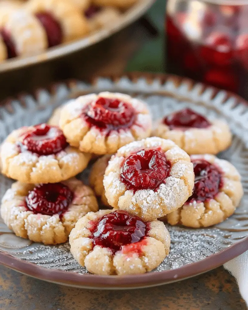 Keto Raspberry Thumbprint Cookies