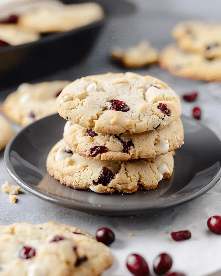 Keto White Chocolate Cranberry Cookies