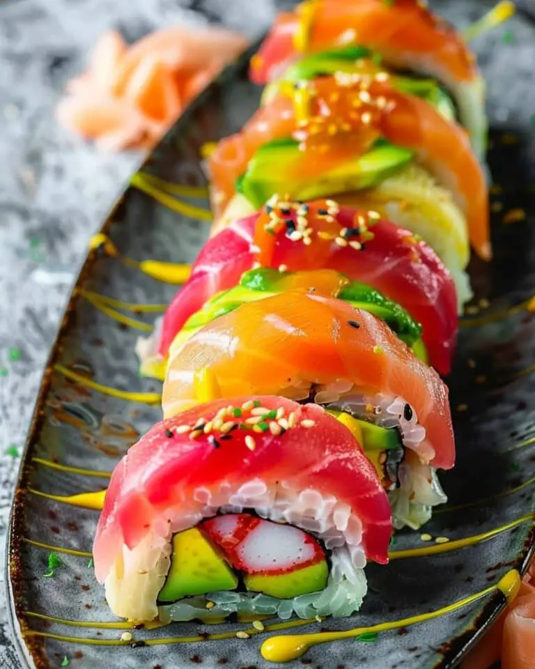 Rainbow Roll Sushi