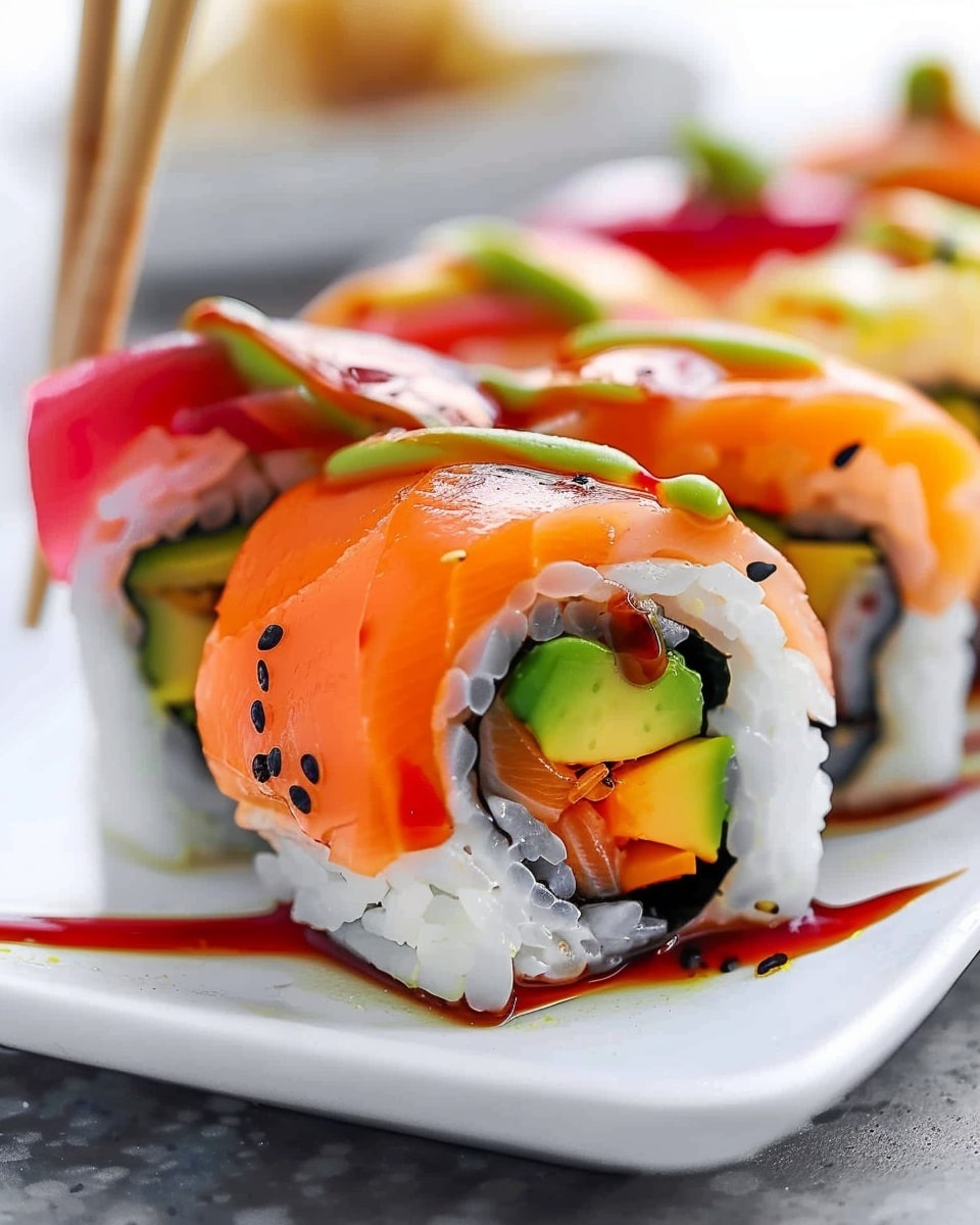 Rainbow Roll Sushi