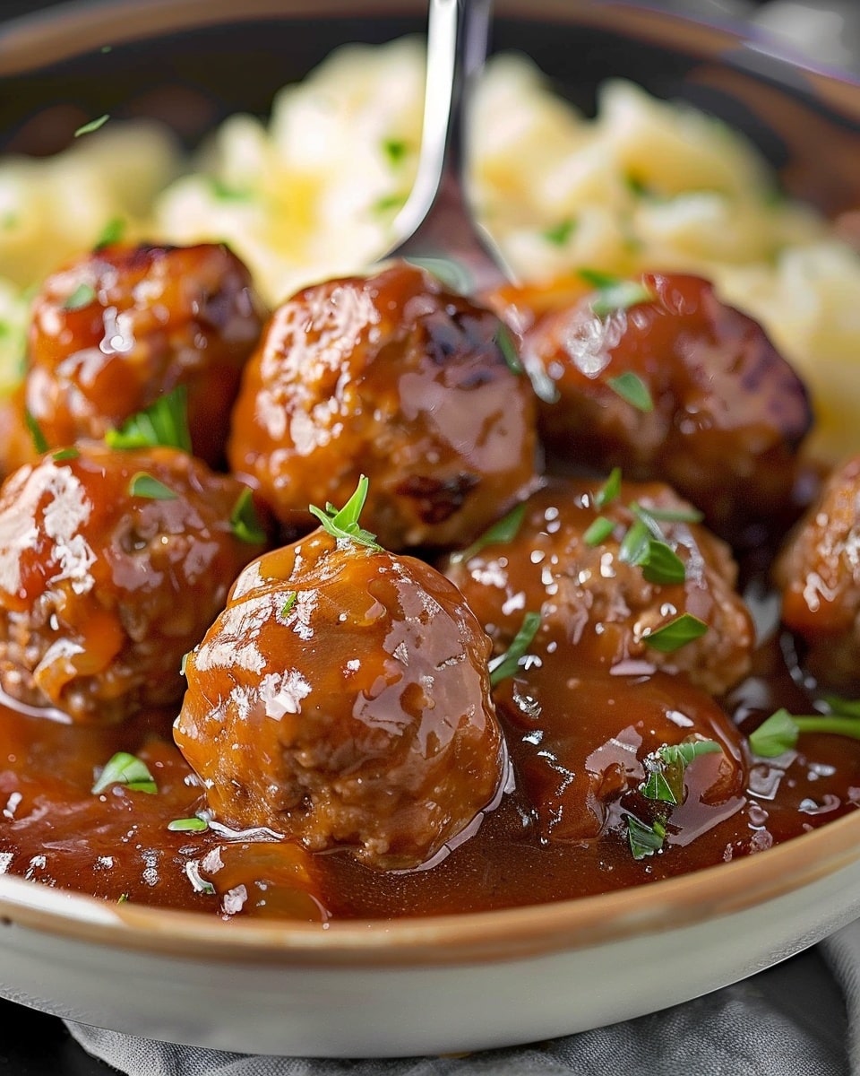 Salisbury Steak Meatballs (Crockpot)