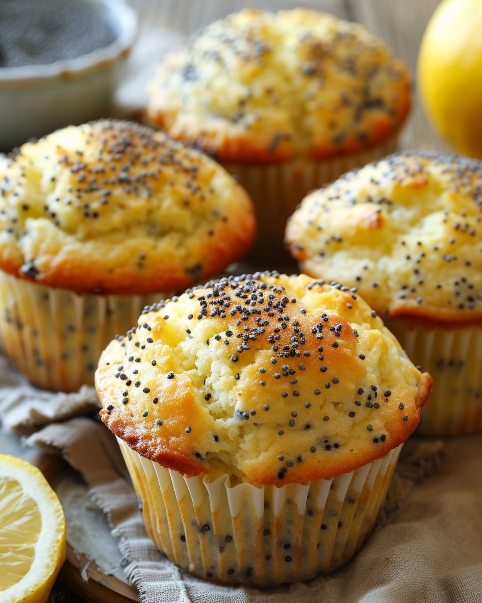 Zesty Lemon Poppy Seed Cottage Cheese Muffins Recipe