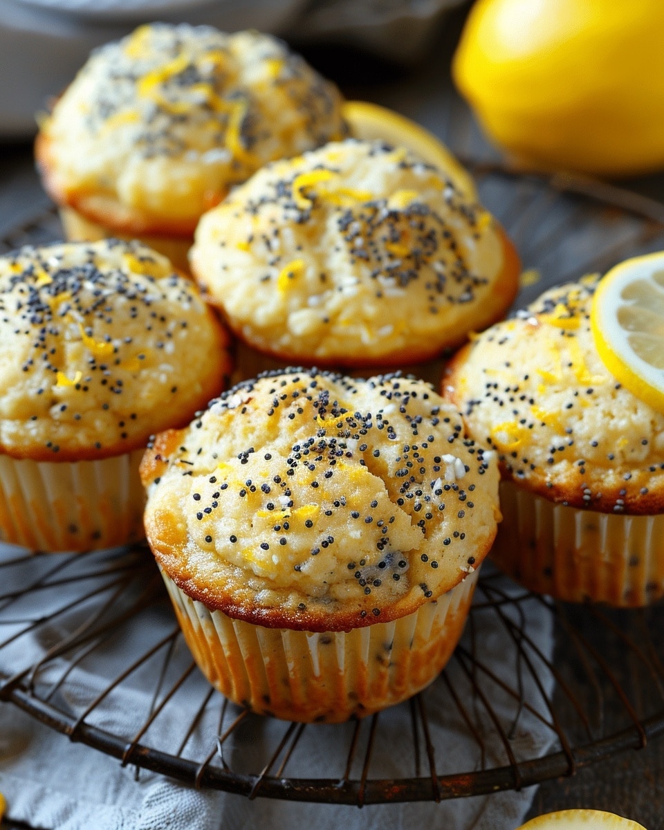 Zesty Lemon Poppy Seed Cottage Cheese Muffins Recipe