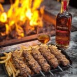 French Onion Steak Skewers with Caramelized Onions and Cheese Crust Recipe