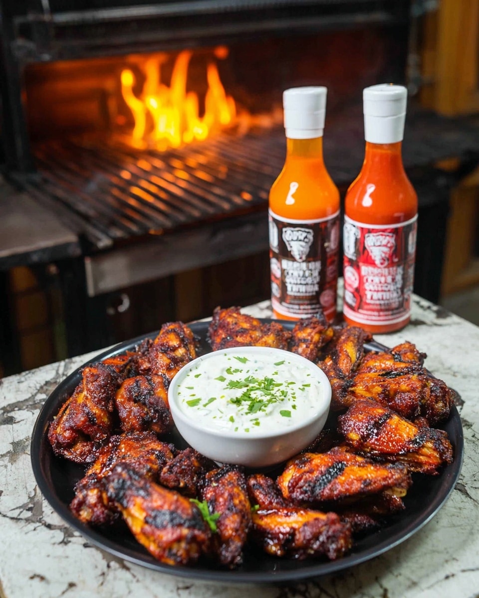 Double Fried Smoked Chicken Wings with Buffalo BBQ Sauce Recipe