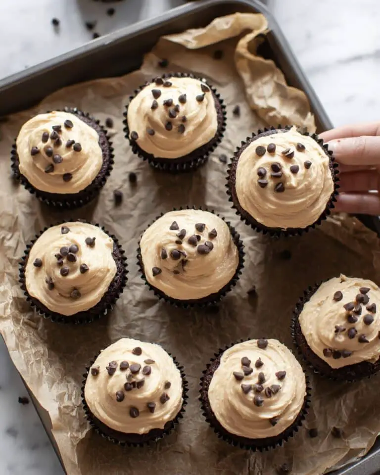 Chocolate Cupcakes with Vegan Peanut Butter Cream Cheese Frosting Recipe
