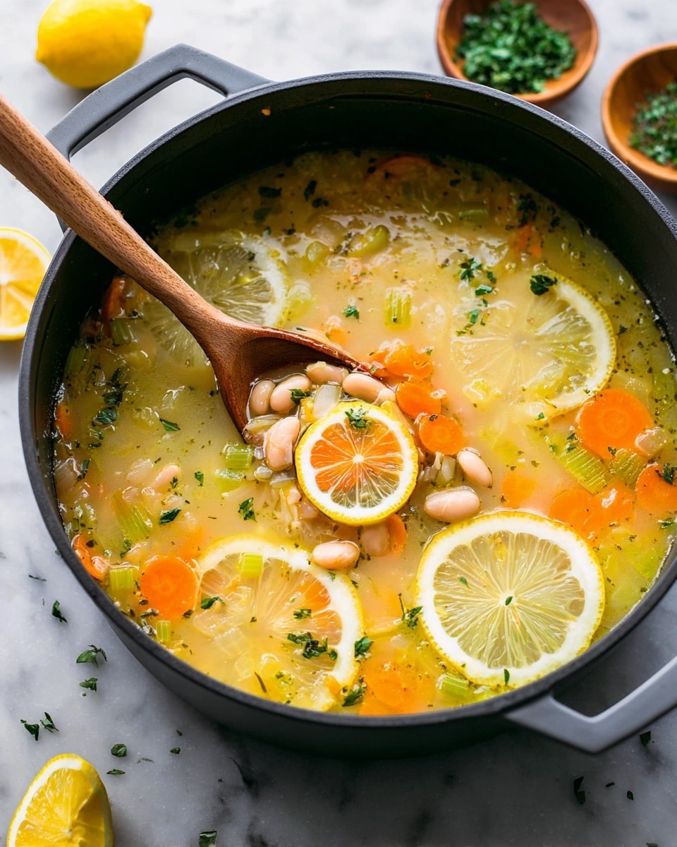 Lemon Rosemary White Bean Soup Recipe