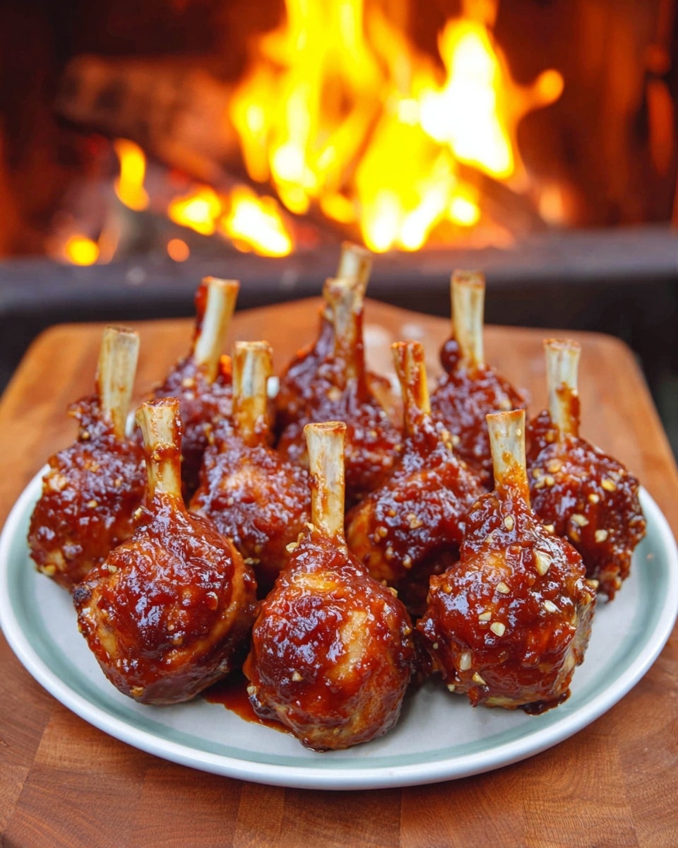 Smoked Chicken Lollipops with Garlic Buffalo Sauce Recipe