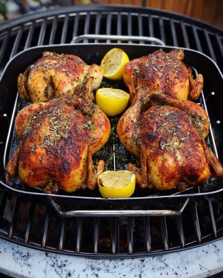 Herb Encrusted Cornish Hens Cooked Over Cowboy Charcoal Recipe