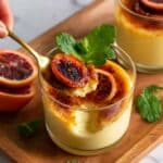 Cardamom Blood Orange Vegan Crème Brûlée with Candied Orange Slices Recipe