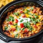 Crockpot Chicken Enchilada Casserole Recipe